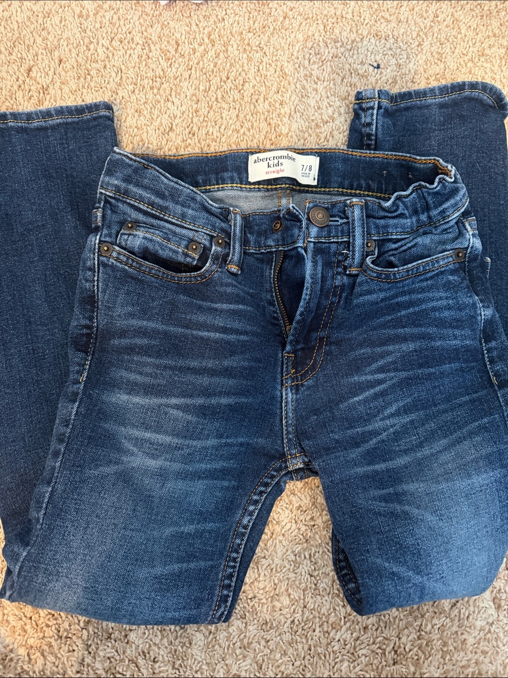 abercrombie kids stretch jeans straight 7/8